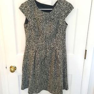 Cap sleeve fit & flare dress